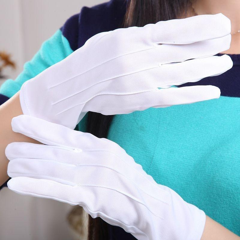 1 Pair Formal Gloves, Tuxedo, Honor Color Guard, Parade, Santa, Men's Inspection