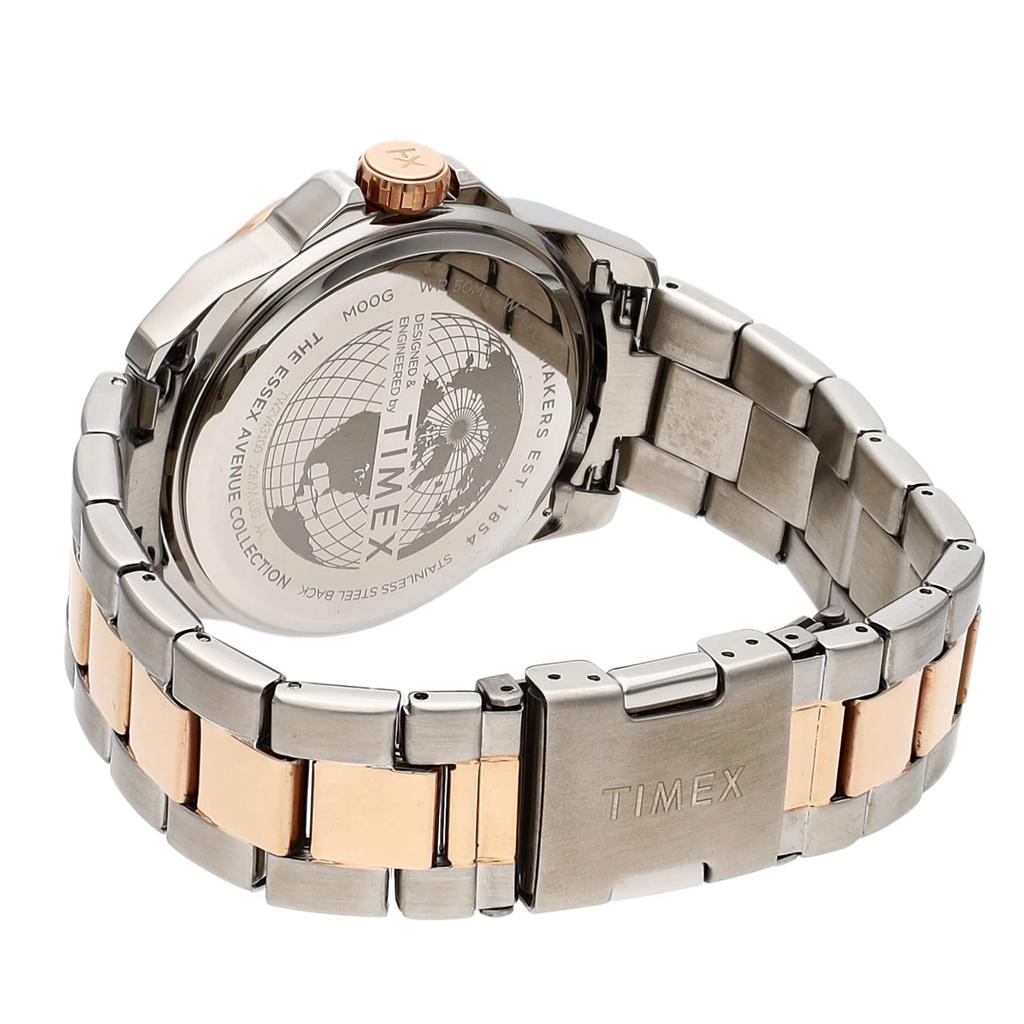 Часы Timex Essex Avenue Essex Avenue черный циферблат латунь минеральное стекло кварц 46 мм Америка часы TW2V43100 золото [TIMEX] мужские [Товар]