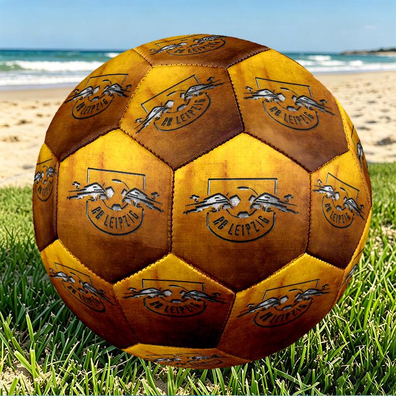 RB Leipzig Print Size 5 Soccer Ball, PU Wear Resistant Football for Match Training and Daily Practice, Birthday Gift for Soccer Fans