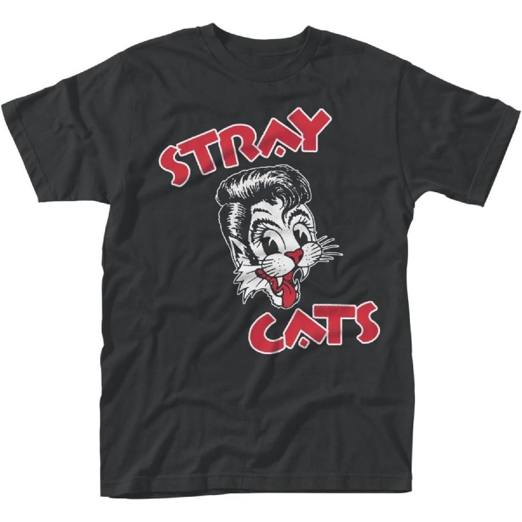 Футболка Stray Cats Логотип группы Кошки новая Официальная Мужская Черная