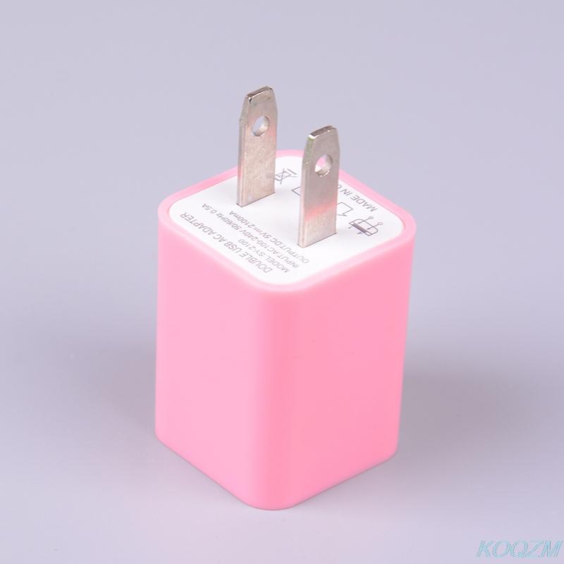 5V 1A Двойной 2-портовый USB AC Настенный Домашний Зарядный Адаптер питания Вилка США ДЛЯ Телефона Универсальный Дорожный