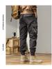 Мужские высококачественные утолщенные хлопковые рабочие брюки с множеством карманов и манжетами для весны и осени