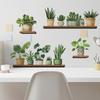 Свежая зелень Горшечные растения Полки Спальня Гостиная Домашний фон Ландшафтный дизайн Декоративные настенные наклейки