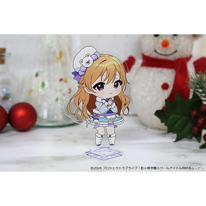 Сезонные растения Love Live! Школа Нидзигасаки Клуб айдолов Мини-шоколад Акриловая подставка Каната Аоми Зимняя версия. 90 мм x 90 мм Акрил