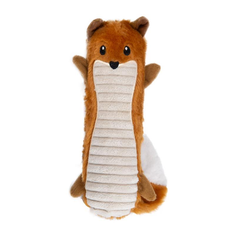 Stuffing-Free Fox Plush Squeaky Dog Toy, Medium