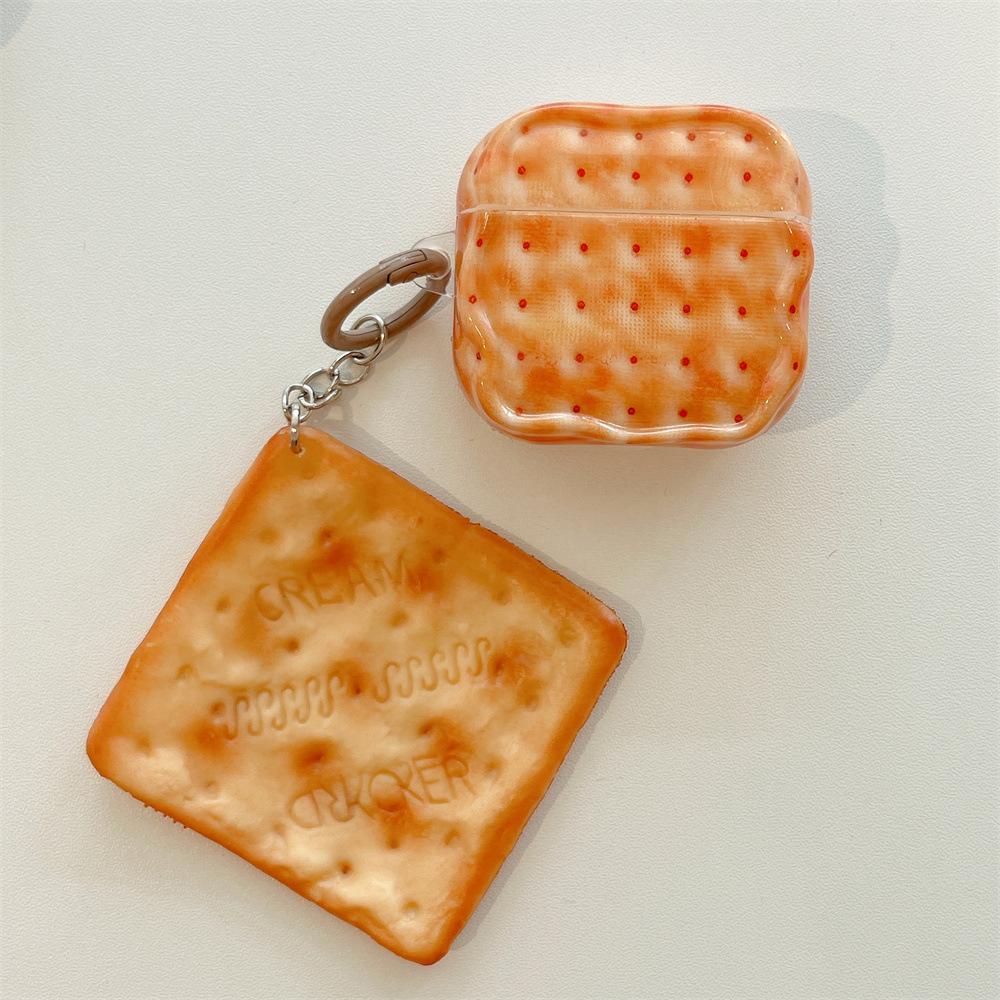Niche twist biscuit earphone cover for Apple AirPods 1 /1 generation creative pendant case PRO1 cartoon PRO1