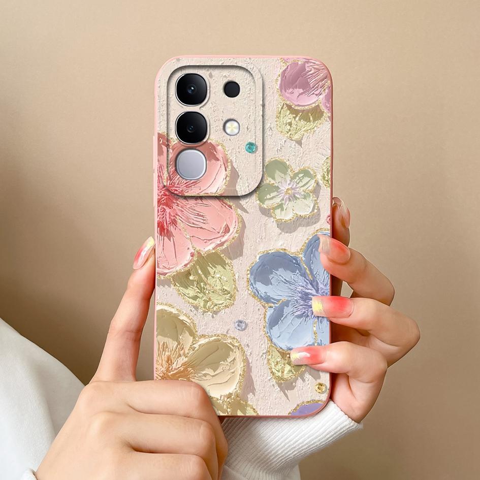Для Vivo Y29 4G Новый чехол Милый кролик Звездные узоры Мягкий жидкий силикон Супер ударопрочные защитные чехлы Для корпуса Vivo Y 29
