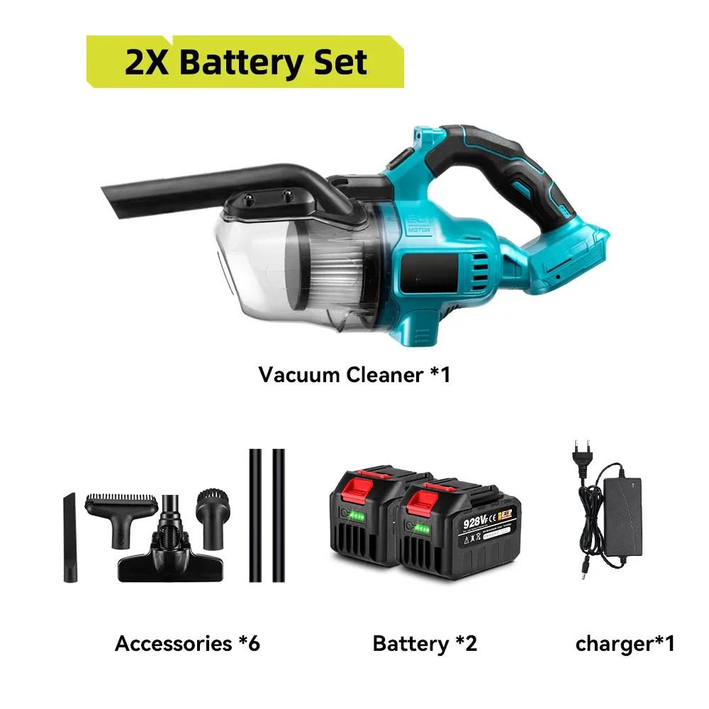 1000 Вт Высокомощный беспроводной электрический пылесос Портативный эффективный бытовой промышленный строительный чистый инструмент