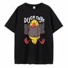 Cute Cartoon Duck Tape Funny Animal Graphic T-shirt