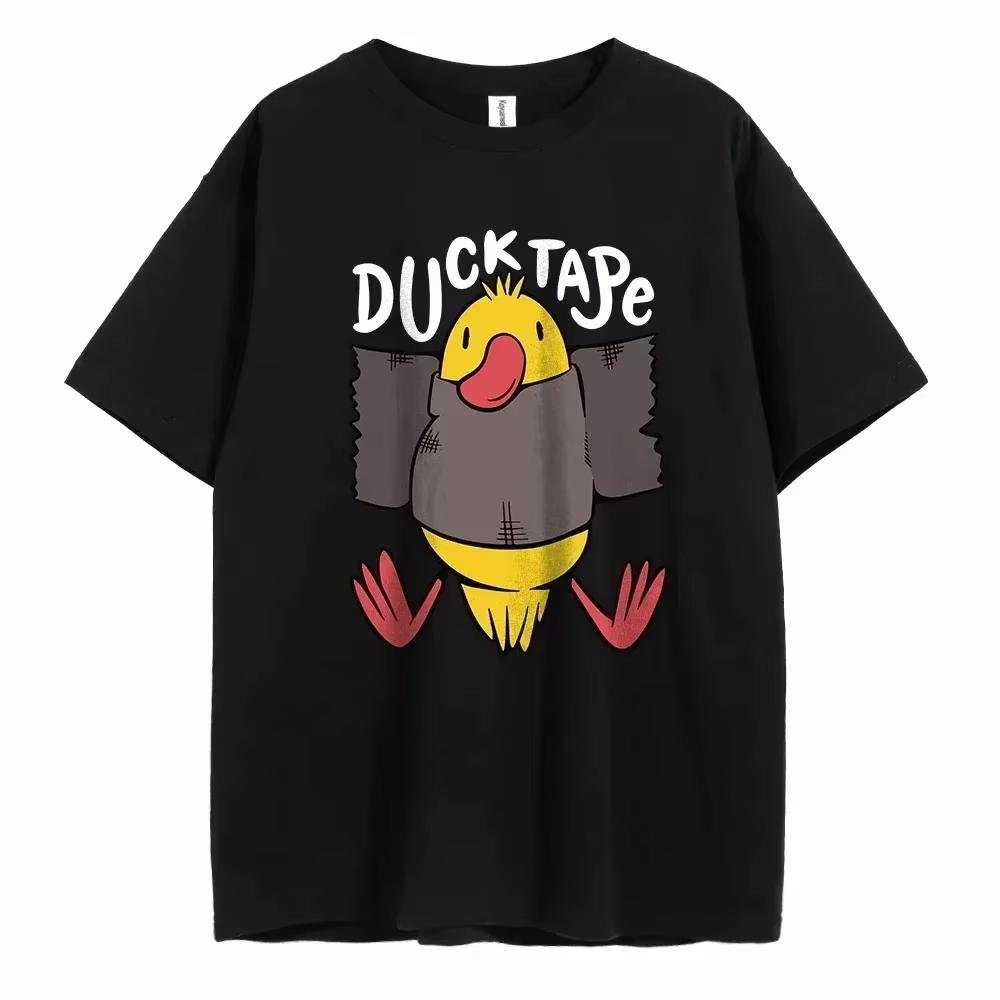 Cute Cartoon Duck Tape Funny Animal Graphic T-shirt