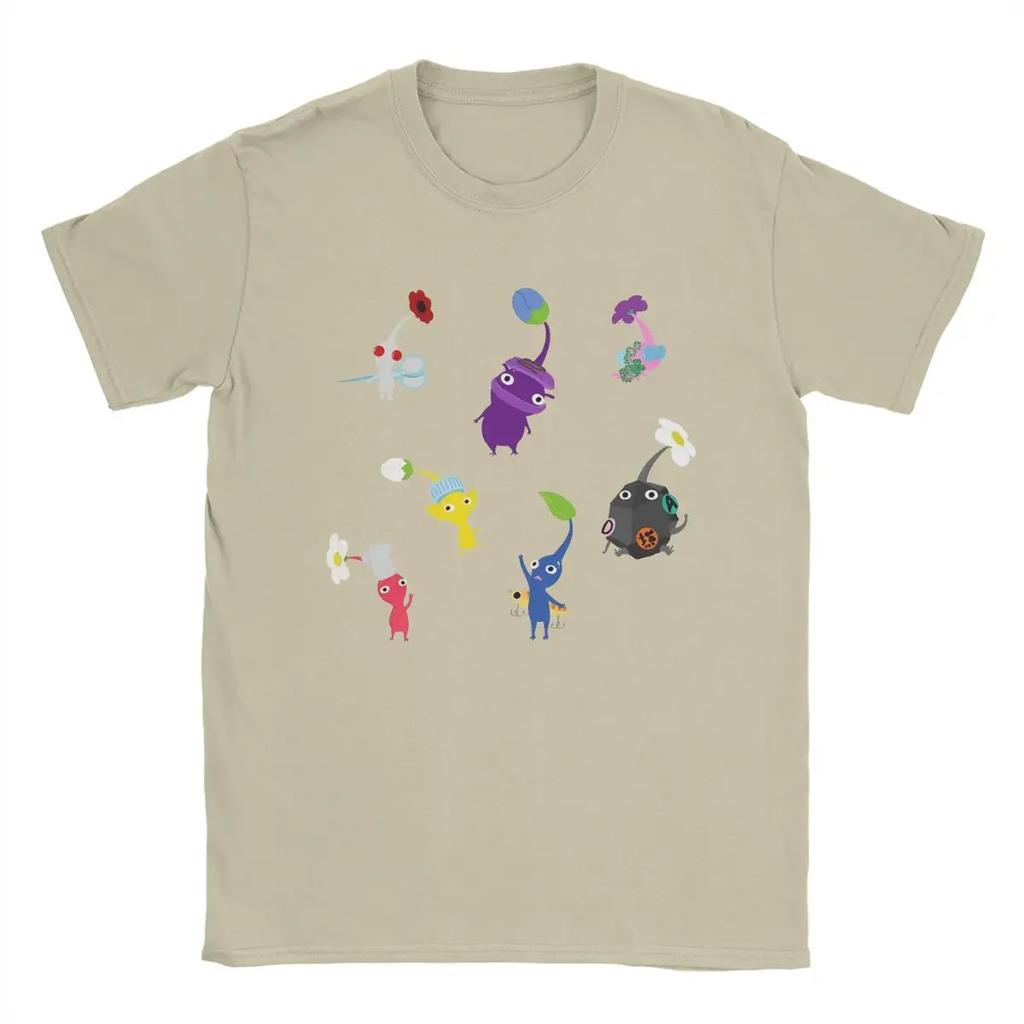 Decor Pikmin T-Shirt for Men Vintage Cotton Tee Shirt Crew Neck Short Sleeve T Shirt Printing Tops#Color(1)