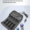 Автоматическое прекращение зарядки 4-слотовый USB-адаптер для зарядки 3,7 В литиевых батарей Для нескольких устройств Безопасная защита от обратной полярности