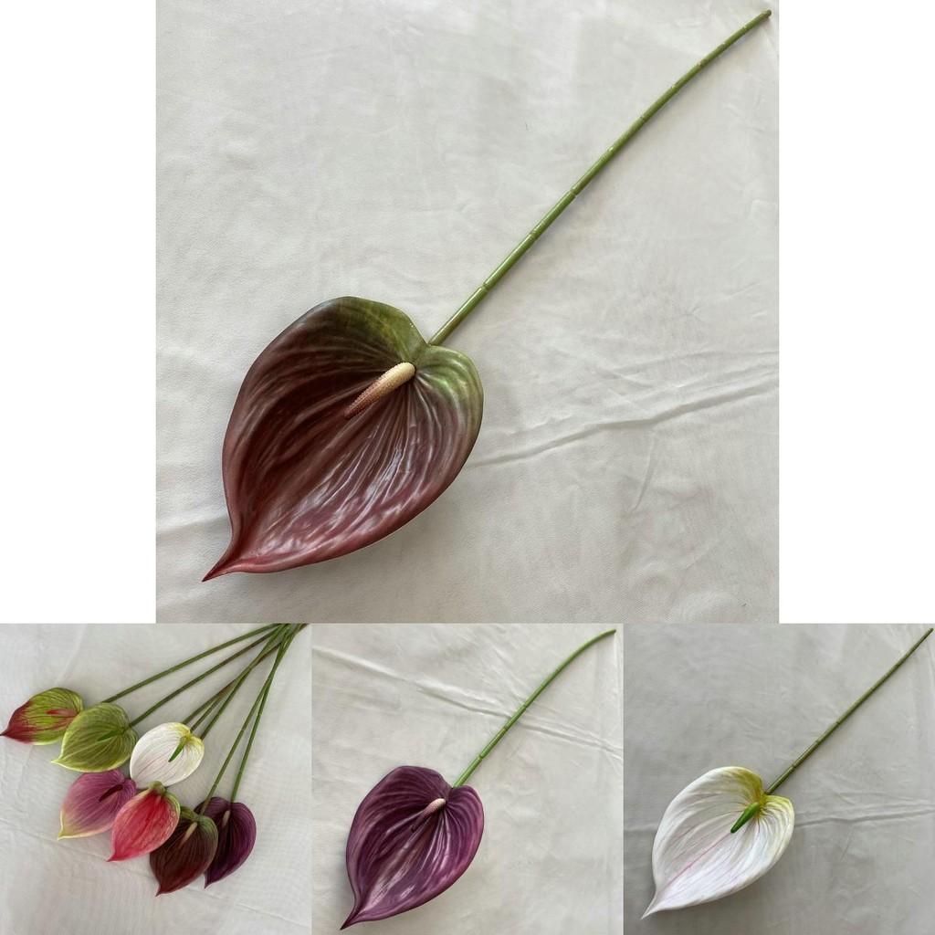 Realistic Faux Anthurium Plant Soft Touch Decoration For Wedding Photography