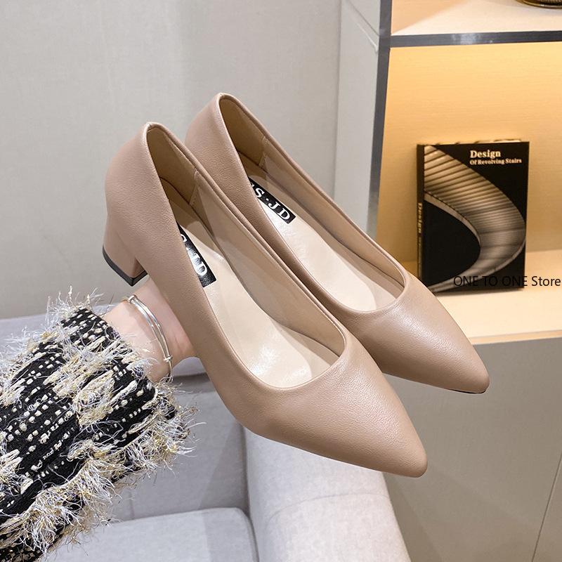 Большой размер 35-42 Базовые туфли-лодочки Острый носок Высокий каблук Туфли-лодочки для женщин Туфли для платья Мелкие Белые Свадебные туфли Черные J235214