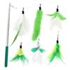 SONGWAY Cat Toy, Fluffy Cat Teaser Feathers with Insect Feathers and a Sturdy Fishing Pole