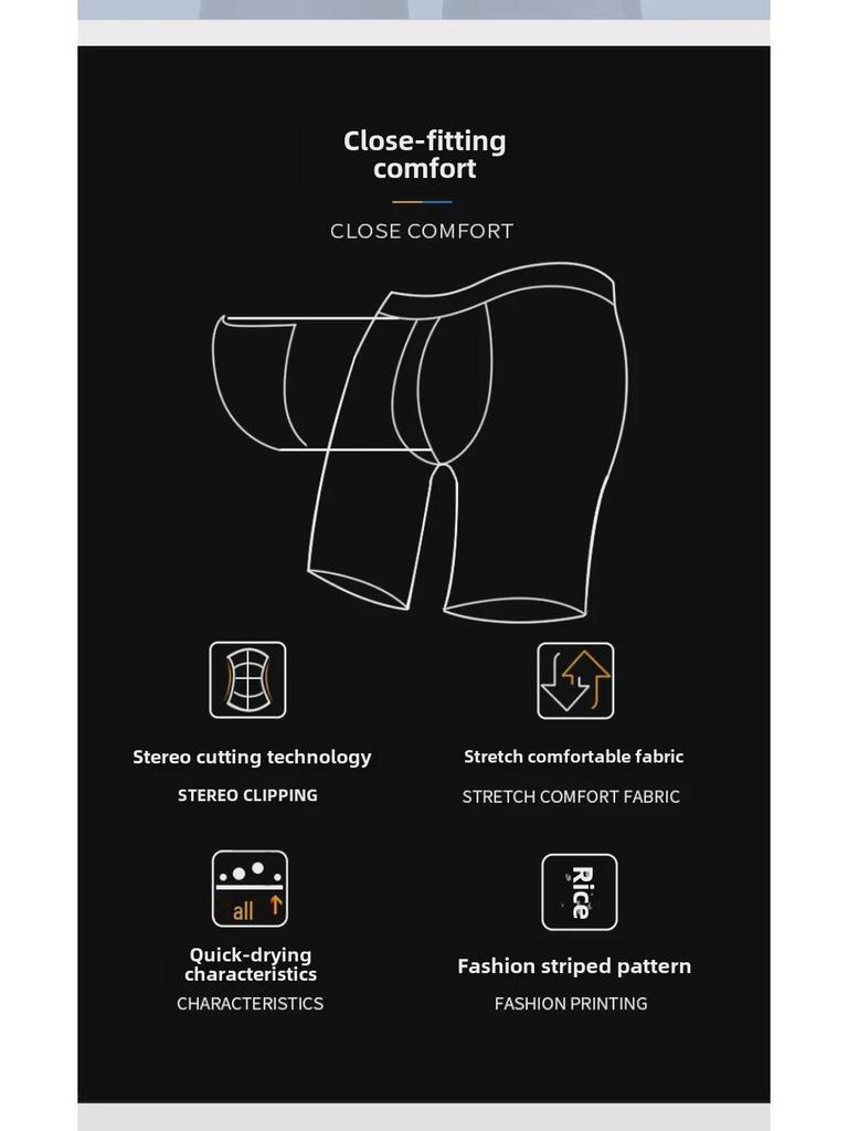 Men's Camouflage Anti-Embarrassment Swim Trunks: Breathable, Large Size, Loose-Fit Boxer Shorts