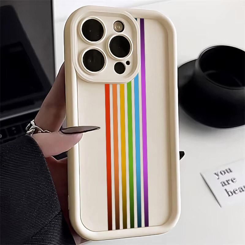 LGBT Rainbow Pride Flag Lesbians Soft TPU Case For iPhone 16 15 11 13 14 12 Pro Max 15 Plus Mini Case 16Pro Silicone Phone Cover