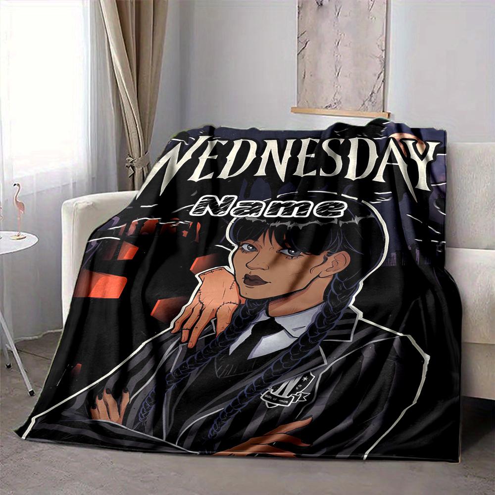 Custom 1pc Wednesday Returns: Season Blanket, Soft And Comfortable Blanket, Casual Warm, Camping Travel Blanket, Birthday Gift Q912197