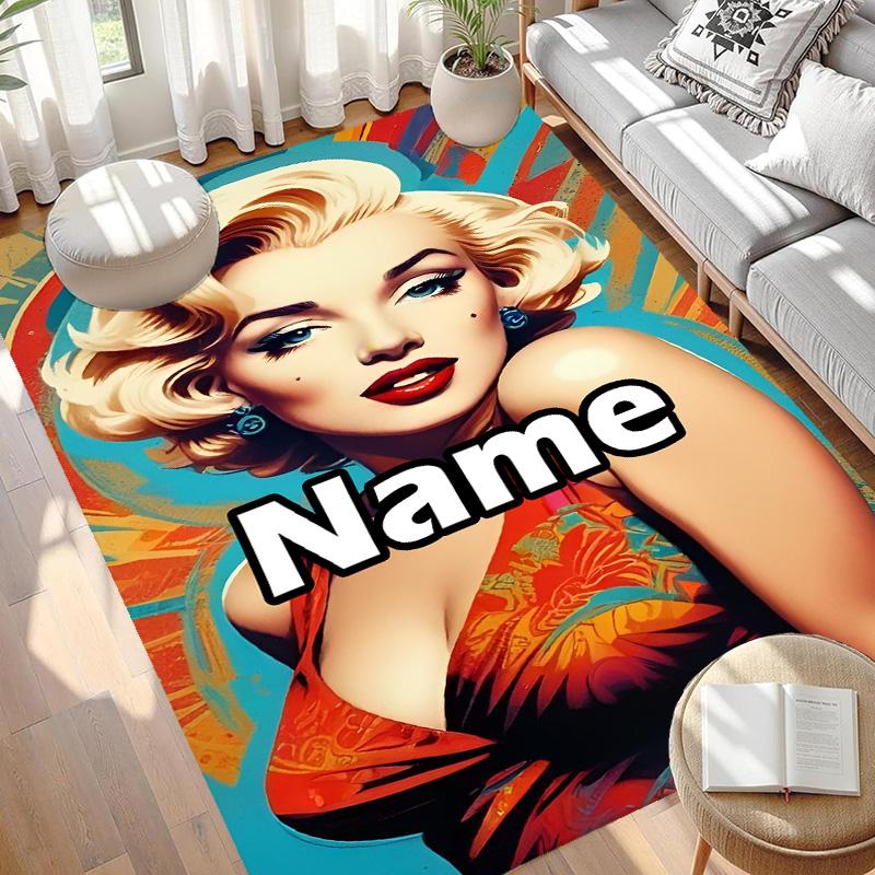 Custom Name Personalized Singer Print Carpet, Versatile Home Decor Rug, for Playroom, Apartment, Balcony, Entryway, Hallway Gift