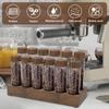 6/12Pcs Coffee Beans Storage Jar Vacuum Sealed Storage Container Multipurpose Walnut Tea Tube Display Rack Coffee Accessories