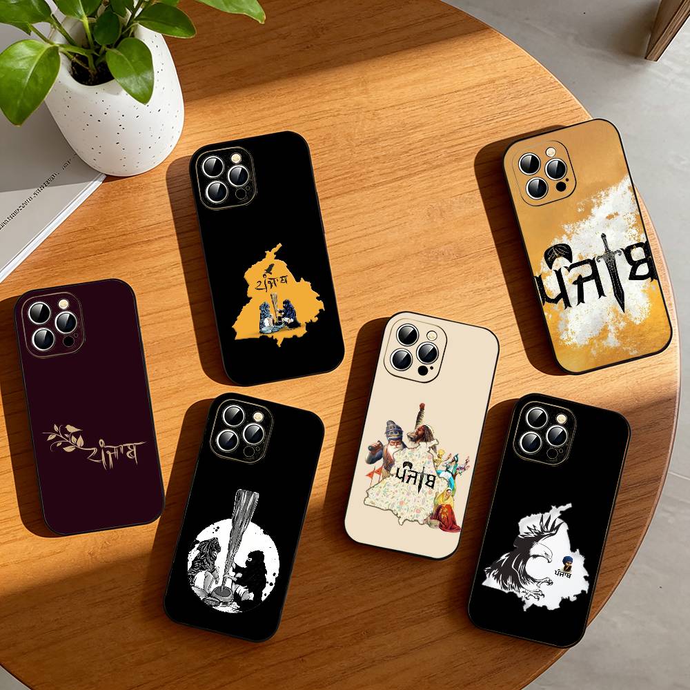 ART P-Punjab Map Phone Case Silicone Soft For IPhone 17 16 15 14 13 12 11 X XR Plus Pro Max Plus