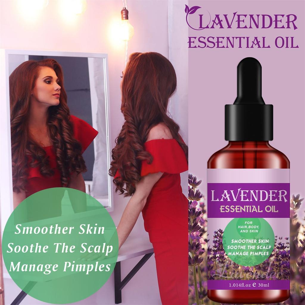 Лавандовая сыворотка подходит для массажа головы и тела, чтобы успокоить кожу, расслабить тело и разум и спать дома, 30 мл