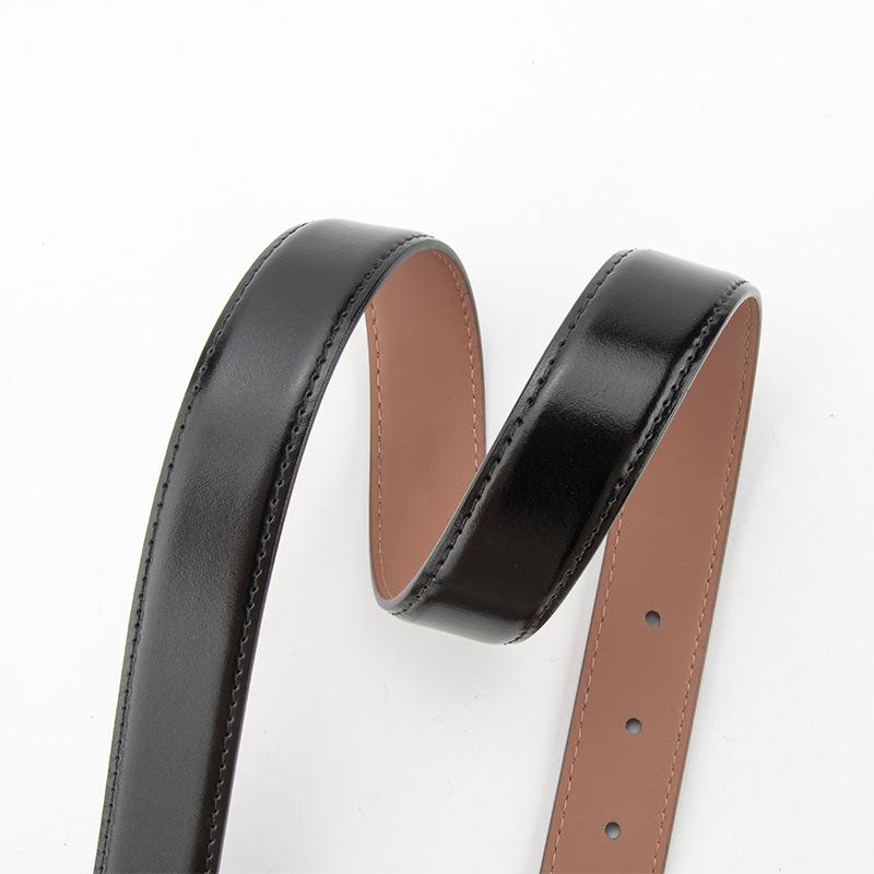 Classic Women's Genuine Leather Belt, Fashionable Alloy Pin Buckle, Jeans Dress, Decorative Cowhide Leather Belt for Girls