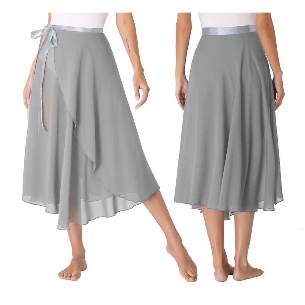 Ladies Professional Ballet Dance Wrap Skirt Chiffon Adult Asymmetrical Skirt Modern Dance Training Accessories