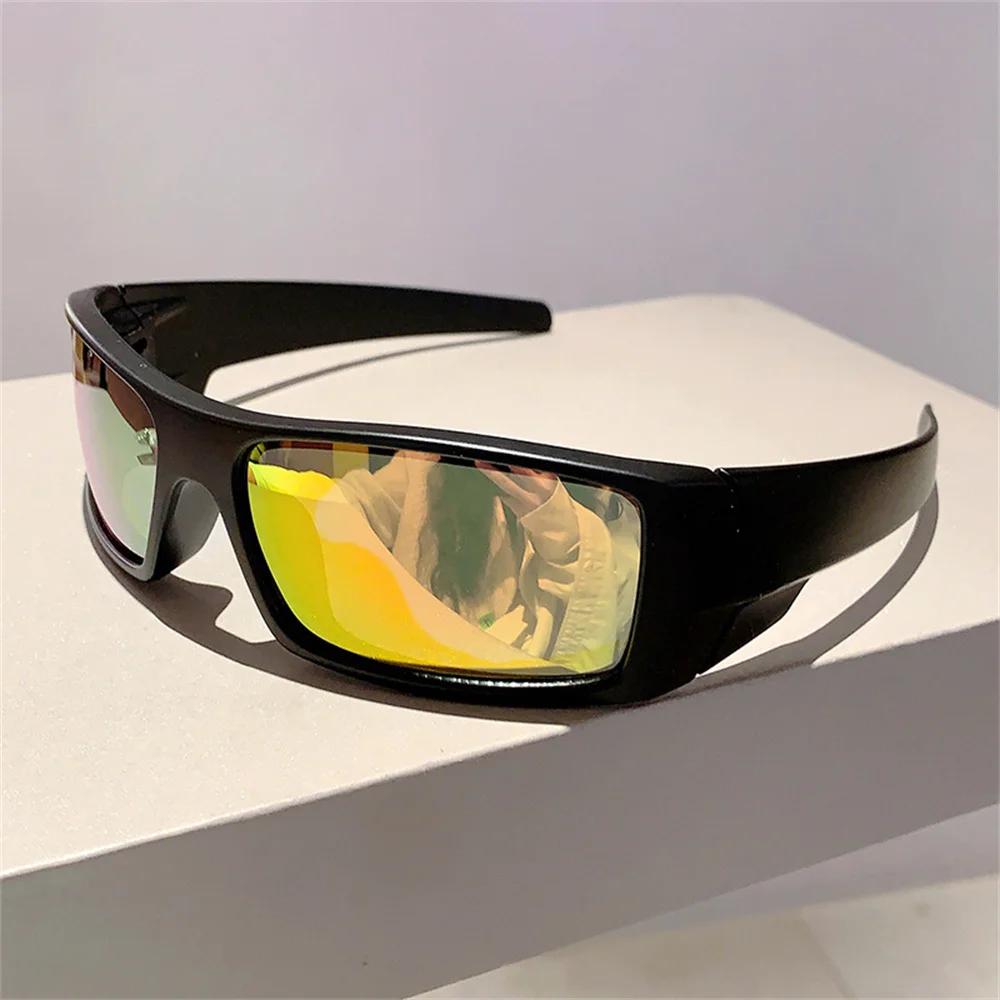 Rectangular Around Frame Sunglasses Men Outdoor Driving Cycling Eyepiece Women  Sun Glasses Anti Uv400 Shades