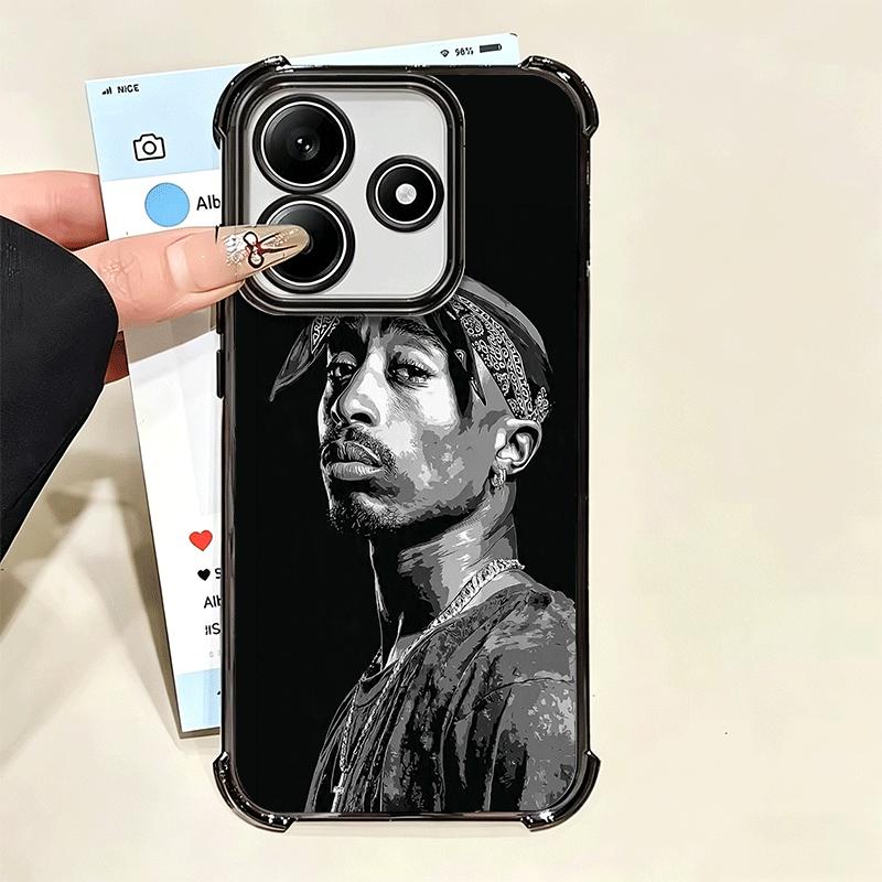 Рэпер 2pac Певец Тупак Мягкий чехол для телефона для Xiaomi Poco X7 X8 Pro Max X6 X5 X3 F8 Ultra F7 M8 M7 M5S Redmi 15C 15A 15 14C 13C 1