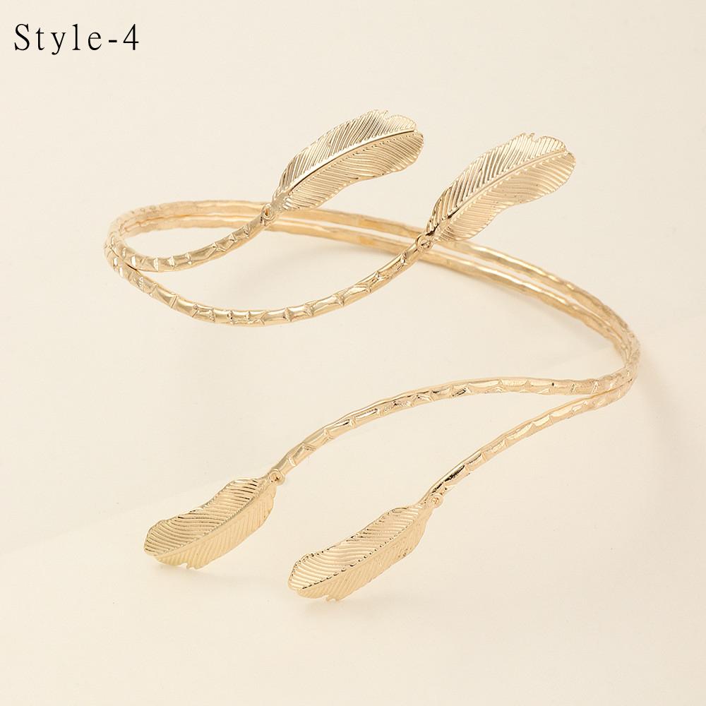 Popular Accessories Hollow Out Geometric Pattern Bracelet Leaf Butterfly Arm Chain