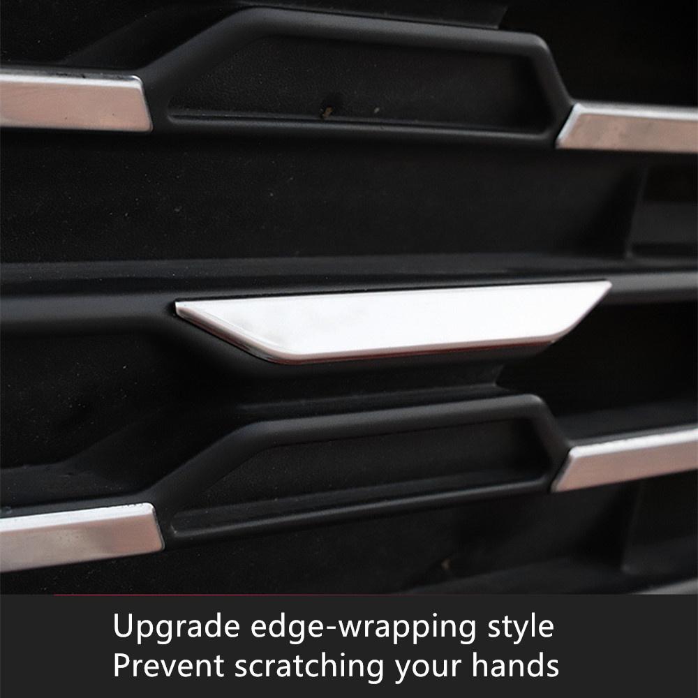 Наклейка-декор сетки переднего бампера из нержавеющей стали для Toyota RAV4 2020-2021