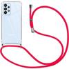 Protective Case - BOOLING - for Samsung Galaxy A13 - Shockproof TPU - Red Lanyard - Flexible