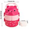 1Pcs Stackable Thermal Bento Box Eyeglass Bear Food Storage Container Durable Lunch Box
