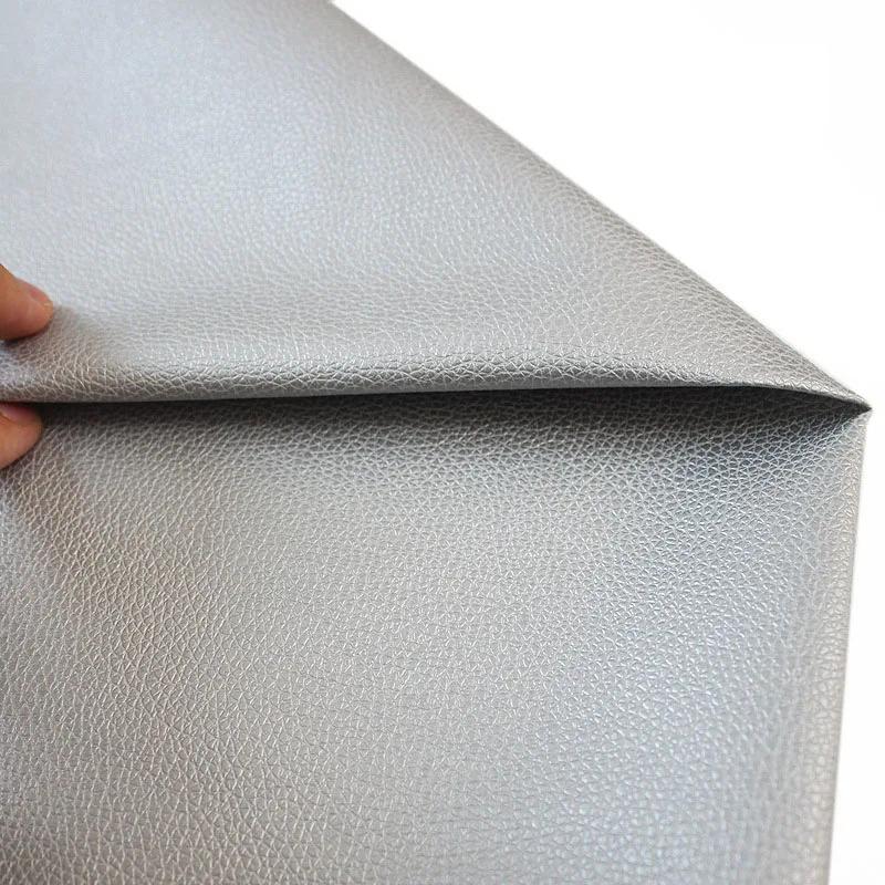 100x140cm Litchi PU Leatherette Faux Synthetic Leather Fabric for Sewing Bow Bag Brooches Sofa Car DIY Handwork Material Sheets