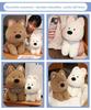 White West Highland Puppy Doll Short Plush Sleeping Pillow Dog Plush Toy Gift for Women and Children