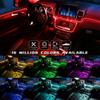 Набор светодиодной подсветки салона автомобиля 6-в-1, RGB-ленты с оптоволоконной трубкой, управление через приложение и пульт ДУ, неоновая подсветка с синхронизацией настроения