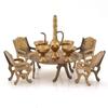 Avenew Royal Dining Table Set Elegant and Unique Antique Design Brass Vintage Rajasthani Decorative| Desk Accent| Gift| Showpiece| Interior Decoration