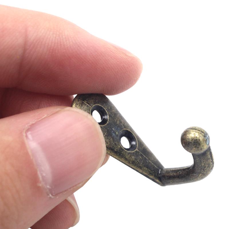 10 шт./лот ретро крючок с одним зубцом настенный крепление винты вешалка ключ пальто одежда сумка шляпа вешалки для хранения дома крючок для организации