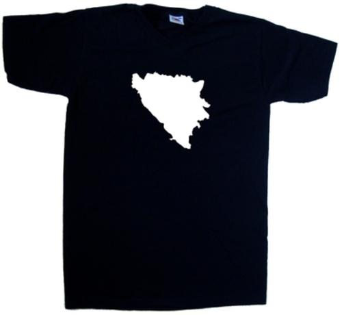 Bosnia Herzegovina Outline V-Neck T-Shirt