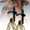2 Pieces Horse Bridle Hooks Stall Black Wall Mounted Equestrian Equipment