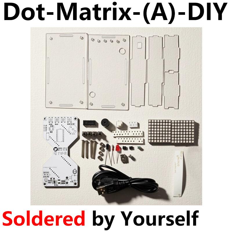 Киберпанк DIY Светодиодная Матричная Песочница Часы с Таймером Обратного Отсчета с Датчиком Гравитации STEM Образовательный Проект по Пайке для Новичков и Взрослых