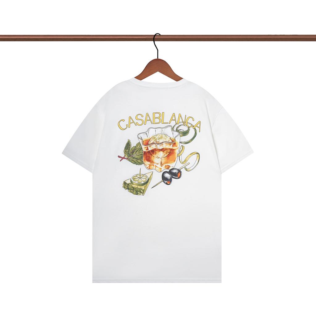 Casablanca 23 spring and summer new fantasy gate starry sky castle casa letter logo short-sleeved couple T-shirt