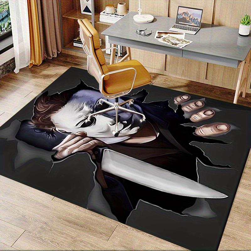 Office Carpet - Movie Horror Theme - Michael Myers Mask and Knife - Perfect Protection for Sofas and Chairs, Perfect Protection for Sofas an