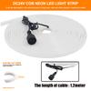 Solar Powered Neon Strip DC 24V IP67 Waterproof Warm/Cold White Flexible Ribbon Rope LED Light Outdoor Garden Decor Lamp
