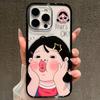 Pout Girl for Apple 17promax Mobile Phone Case New 16 Acrylic 14 Cartoon Cute 13 Anti-fall