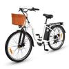 DYU C6 Электровелосипед для взрослых 26" Городской городской электровелосипед с корзиной 350 Вт Мотор 36 В 12,5 Ач Аккумулятор