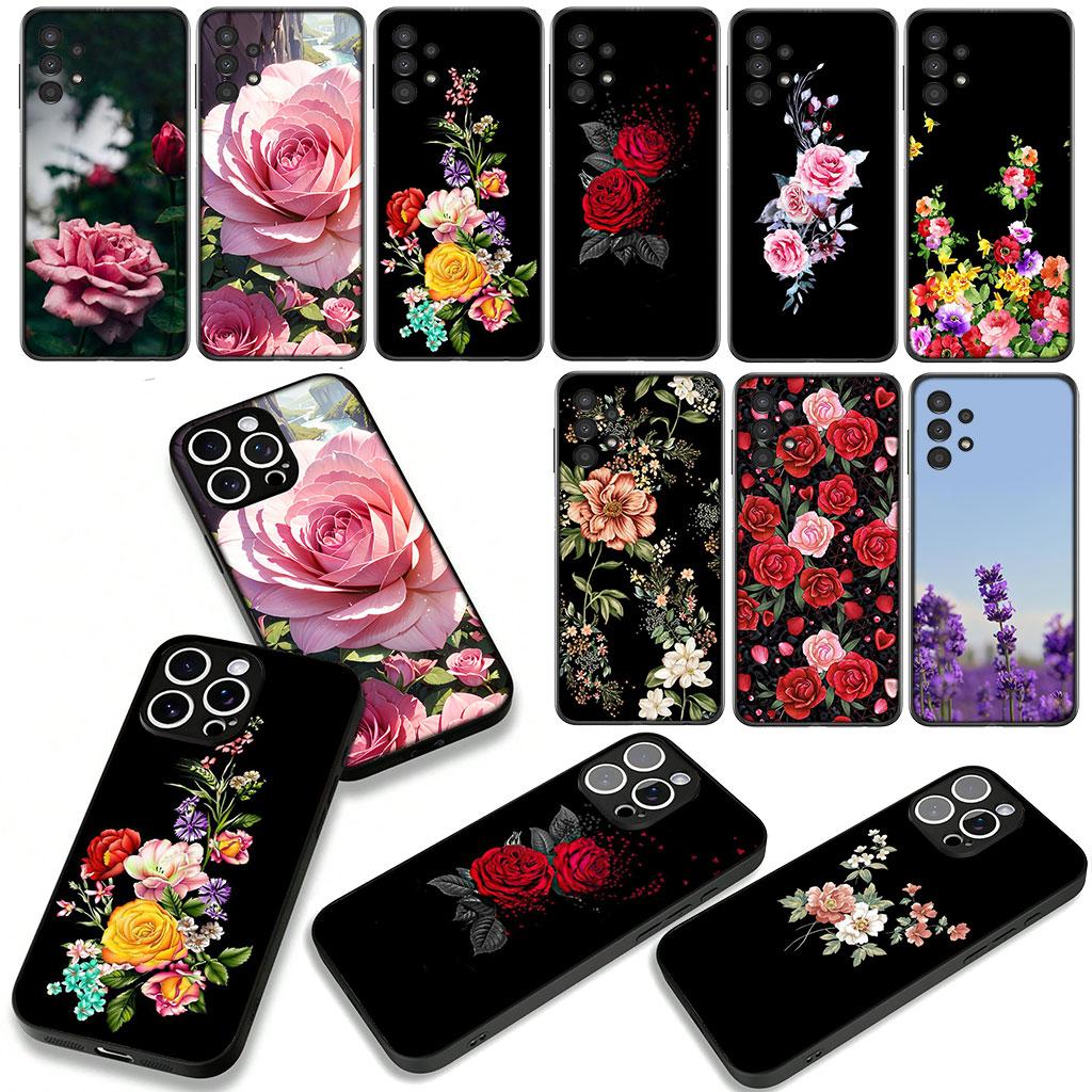 Cover for Huawei P30 P20 P10 Mate 10 20 Pro Lite Y9A Y8S P Smart Y7 Y9 Prime Y6 Phone Case Peony Rose Lavender Flower