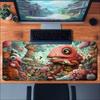 Surreal Monster Gaming Mousepad Trippy Psychedelic Fantasy Desk Mat NonSlip Rubber Stitched Edge Pad For Pc Gaming Fans