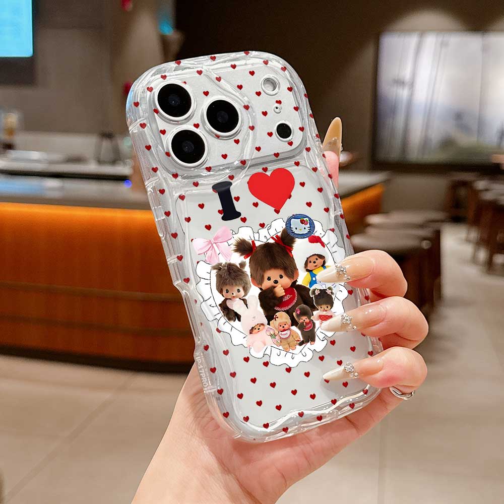 Ins Cute M-Monchhichis Phone Case For Samsung Galaxy A17 M16 A56 A36 A26 A16 A06 A35 A15 A54 A34 A24 A14 A04 A13 A73 A53 4G 5G
